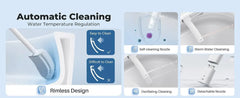 Smart Toilet with Built-in Tank & Bidet,4-Second Quiet Flush, Foot Sensor Flush,Self-Cleaning, Dual User Memory, Auto Open/Close