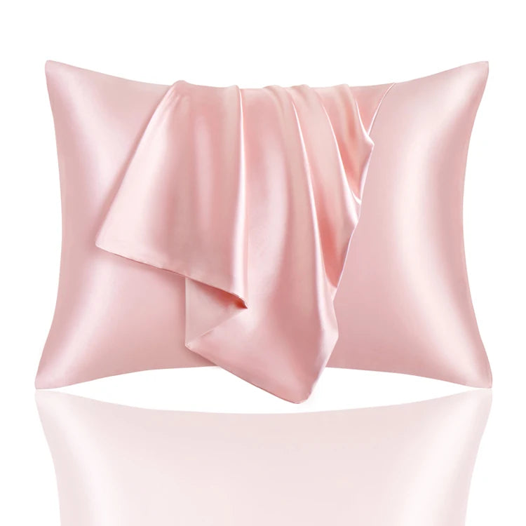 2Pcs Satin Pillow Case for Hair Skin Silk Satin Pillowcase 50x70cm Pillowcases Set Silky Pillow Cover with hidden zipper closure