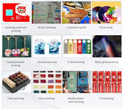VEVOR A3 XP600 UV Printer Flatbed Automatic Label Printer Varnish Machine Quick Print for Bottles/Paper/Phone Case/PVC