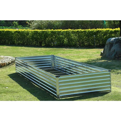 2 Pack 6x3x1FT Galvanized Raised Garden Beds Kit Outdoor Metal Gardening Planter Box For Vegetable Elevated Flower Herbs
