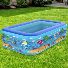 Inflatable Swimming Pool Large Family Pools 120cm Rectangle Framed Children Swimming Pool Summer Outdoor Kids Baby Bathtub Toys