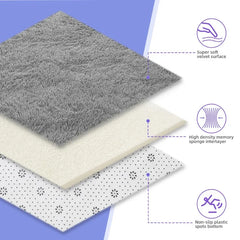 Shag Area Rug, 8' x 10' Soft Fluffy Area Rugs for Living Room Bedroom Kids Room Decor Carpet,