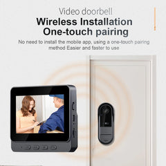 Outdoor Wireless Doorbell Phone Video Eye Doorbells Digital Door Peephole Security Protector With LED Night Vision Smart Home
