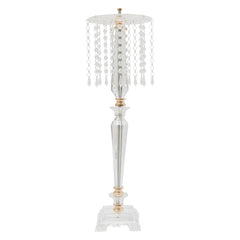 10 Pcs Acrylic Flower Vases Wedding Flower Stand Tables Centerpieces Decorations with Chandelier Crystal Clear