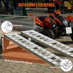 SucceBuy Aluminum Ramps 6000 LBS Capacity Loading Ramps for Motorcycle/Dirt Bike/Trailer/ATV/UTV/Garden Tractor/Lawn Mower 2PCS