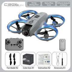 2025 Mini CZ06 Cool Light Drone 4K HD Dual Camera Obstacle Avoidance Optical Flow Aerial Photography Quadcopter Toys Gift Hot