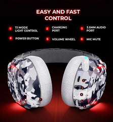 Picun G2PRO Wireless Gaming Headset Bluetooth 2.4G Headphones 7.1 Surround 5ms Low Latency ENC Mic for PC PS4 PS5 Phone Switch