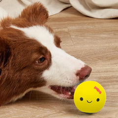 Egg Ball Dog Toy Soft Latex Rubber Animal Interactive Fetch Ball Cute Egg Doll Shape Four-color Squeaky Egg Dog Ball For Small