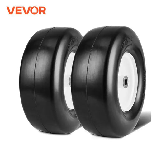 VEVOR Lawn Mower Tires with Rim 13x5-6" Tubeless Tractor Tires 2-Pack Tire and Wheel Assembly Flat-free PU Tires 3.25"-5.9"