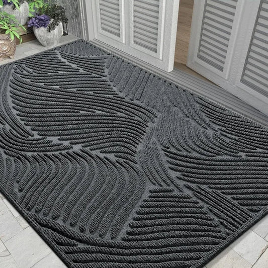 Front Door Mat Outdoor Entrance, Large Heavy Duty 47 X 32 Inch Waterproof Patio Guard Doormat, Non-Slip Stain and Fade