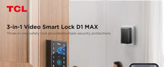 TCL D1 Max Security Video Smart Lock 2K Camera Doorbell & Fingerprint Keyless Entry 3-in-1 WiFi Door Lock PIR Motion Detection