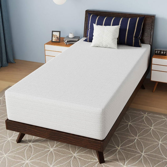 Twin size 12-inch Charcoal Infused Memory Foam Mattress with Removable
