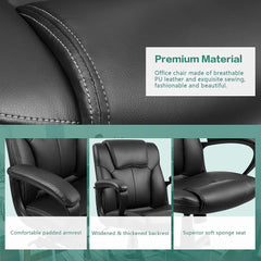Executive Office Chair Swivel Task Seat with Ergonomic Mid-Back, Waist