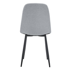 Comfortable Linen-Cotton Dining Chair Set - Six Pieces in Light Gray