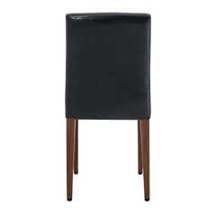 Two black PU dining chairs, simple and versatile, comfortable and