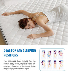 Full Hybrid Mattress, 10 Inch, Medium-Firm, CertiPUR-US Certified