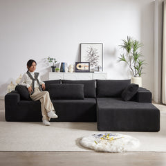 Modern Chenille Upholstered Sectional Sofa Couch Set,Modular 108' L