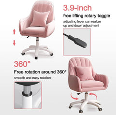 Home Office Chair Computer Chair with Mid-Back Upholstered Modern