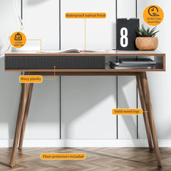 Office Desk Mid Century Modern Desk Writing Desk with Drawer Simple