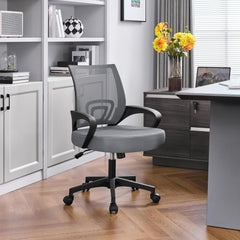 Office Chair Mid Back Executive Task Swivel Rolling Gaming Lumbar