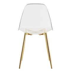 Modern minimalist transparent dining chair, plastic chair, armless