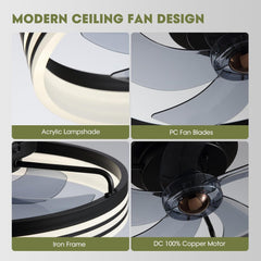 Ceiling Fans with Lights, Flush Mount Ceiling Fan with Lights and