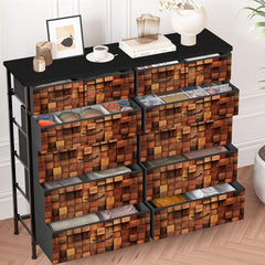 TV Stand Dresser for Bedroom, Tall Fabric Drawer Dresser, Chest of