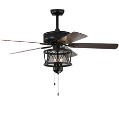 50 Inches Ceiling Fan with Lights Reversible Blades and Pull Chain