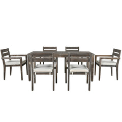 Acacia Wood Outdoor Dining Table And Chairs Suitable For Patio,