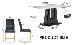 Table and chair set, modern and minimalist dining table, imitation