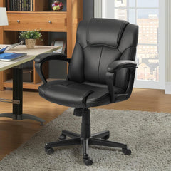 Executive Office Chair Swivel Task Seat with Ergonomic Mid-Back, Waist