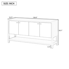 Functional Entryway Console Table with Ample Storage,Suitable for