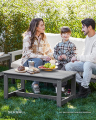HDPE Outdoor Patio Furniture Set, 7-Piece Outdoor Sectional Patio