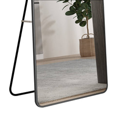 Arched Full Length Mirror with Aluminum Alloy Frame for Bathroom,