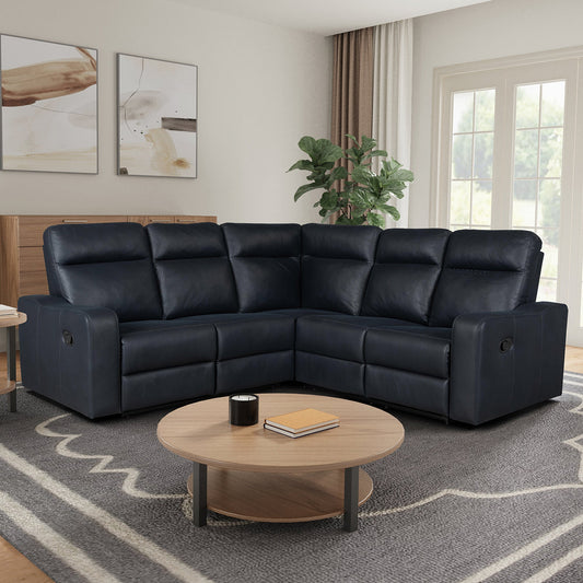 87.5" Manual Reclining Home Theater Seating Recliner Chair Sofa with