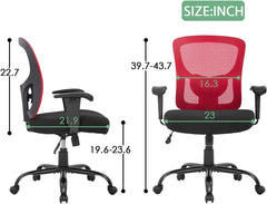 Big and Tall Office Chair 400Lbs Desk Chair Mesh Computer Chair with
