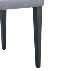 Table and chair set.71*35.4 inch Wooden And Black Spliced Dining Table