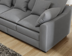 78.7"  Sofa Couch 3-Seater Sofa with Pillows Polyester Upholstery Duck