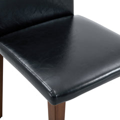 Two black PU dining chairs, simple and versatile, comfortable and