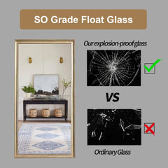 32"*70"Full body floor mirror - elegant frame design, durable