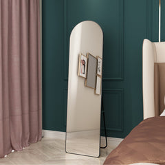 Arched Full Length Mirror with Aluminum Alloy Frame for Bathroom,