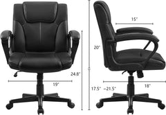 Executive Office Chair Swivel Task Seat with Ergonomic Mid-Back, Waist