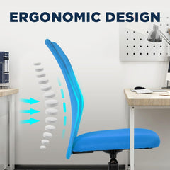 Home Office Chair Mid Back Mesh Desk Chair Armless Computer Chair