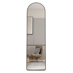 Arched Full Length Mirror with Aluminum Alloy Frame for Bathroom,