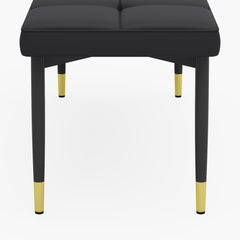 Table and chair set.Modern Black Marble Pattern MDF Dining Table Set -
