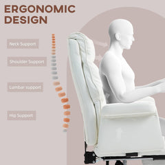 Executive Office Chair, PU Leather Ergonomic Office Desk Chair with