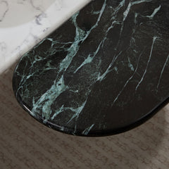 Faux Marble Coffee Tables Accent Tea Tables with Gold Metal Foot for