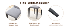 Table and chair set.71*35.4 inch Wooden And Black Spliced Dining Table