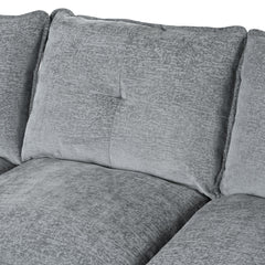 U-Shaped Chenille Sectional Sofa with Adjustable Armrest Pillows -