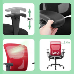 Big and Tall Office Chair 400Lbs Desk Chair Mesh Computer Chair with